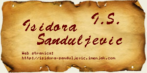 Isidora Sanduljević vizit kartica